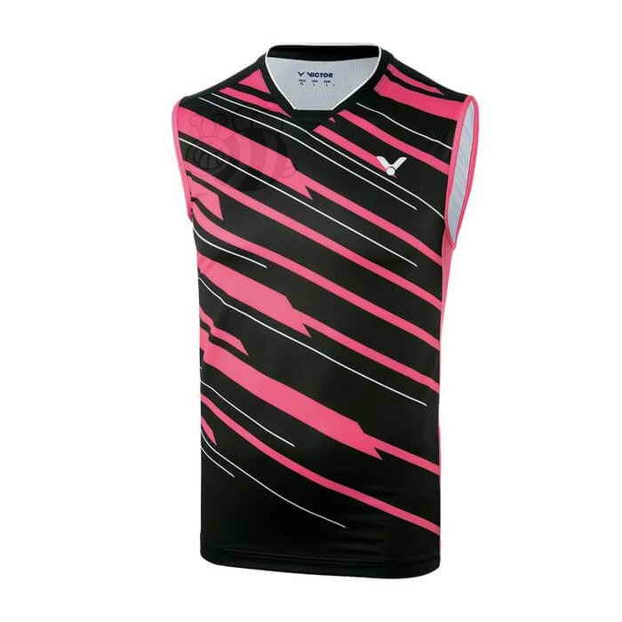 Victor-T-shirt-T-80007-Black/Pink-Sleeveless-1 Victor-T-shirt-T-80007-Black/Pink-Sleeveless-1